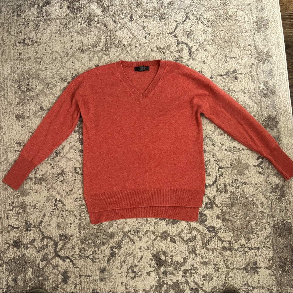 Tahari Orange cashmere sweater. Only worn 1 time.